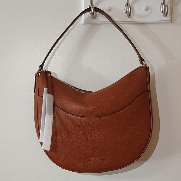 Michael Kors Brown Leather Hobo Bag - Picture 1 of 6